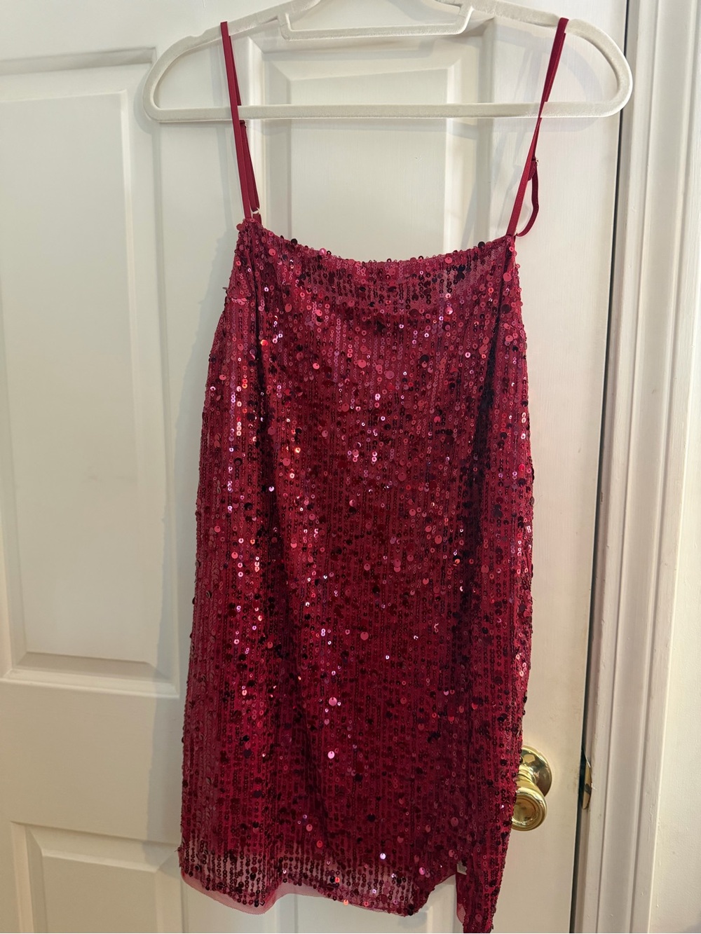 Free People Red Sequin tunic
